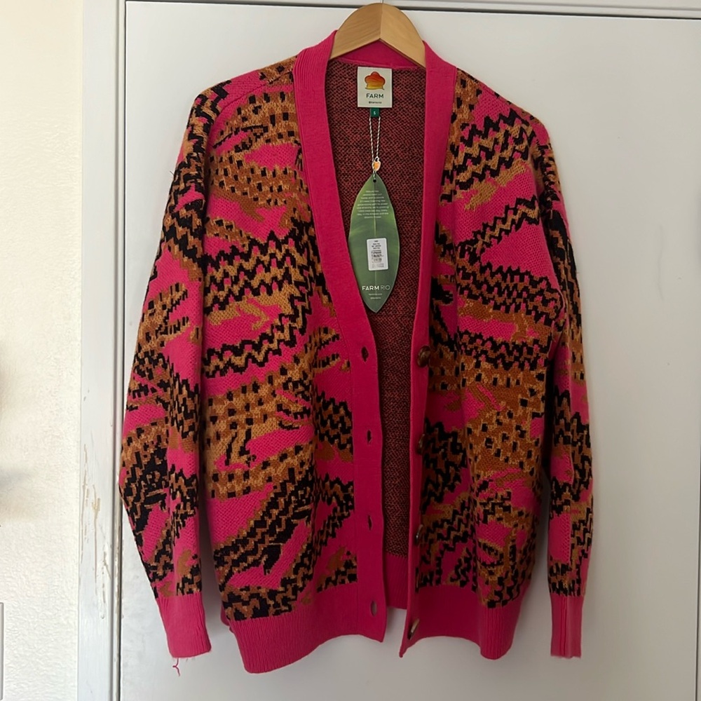 NWT Farm Rio oversized Knit Cardigan
